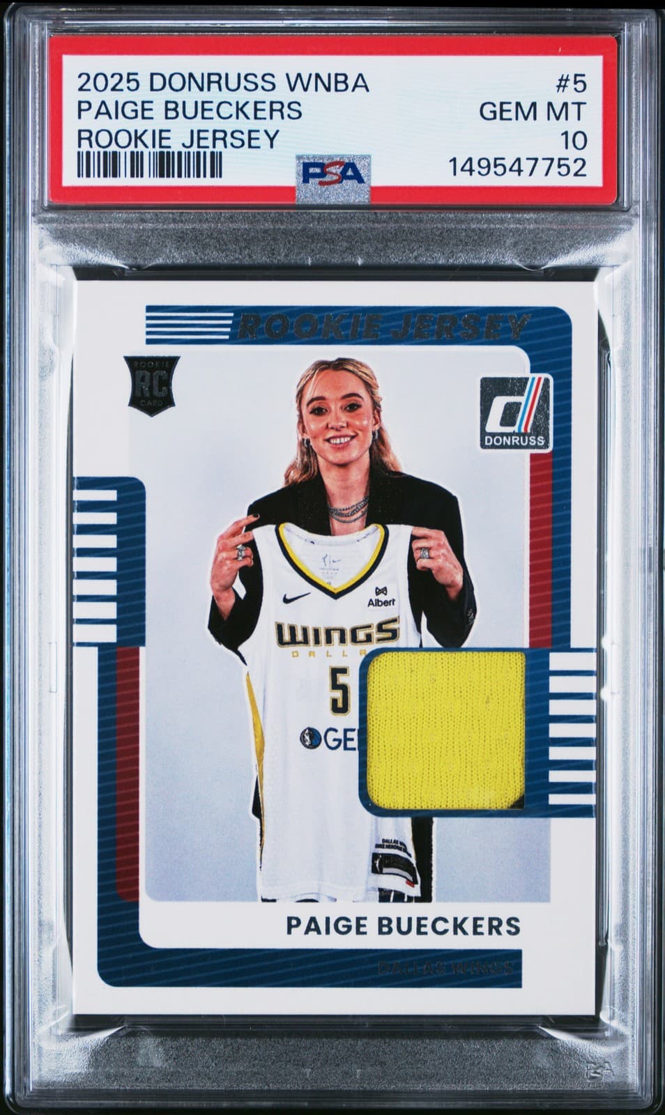 Paige Bueckers 2025 panini Donruss WNBA