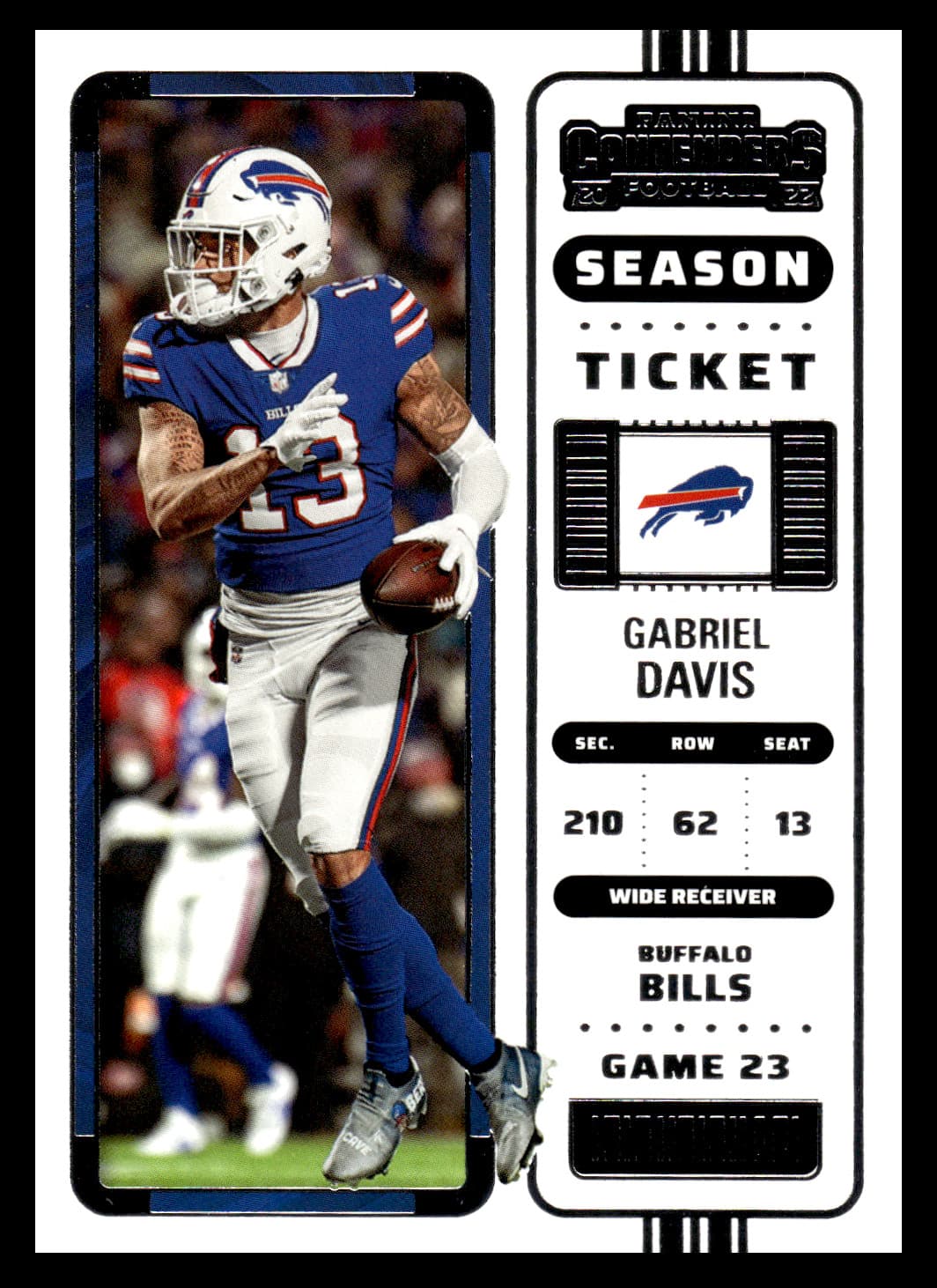 Gabriel Davis Buffalo 2022 Panini Contenders