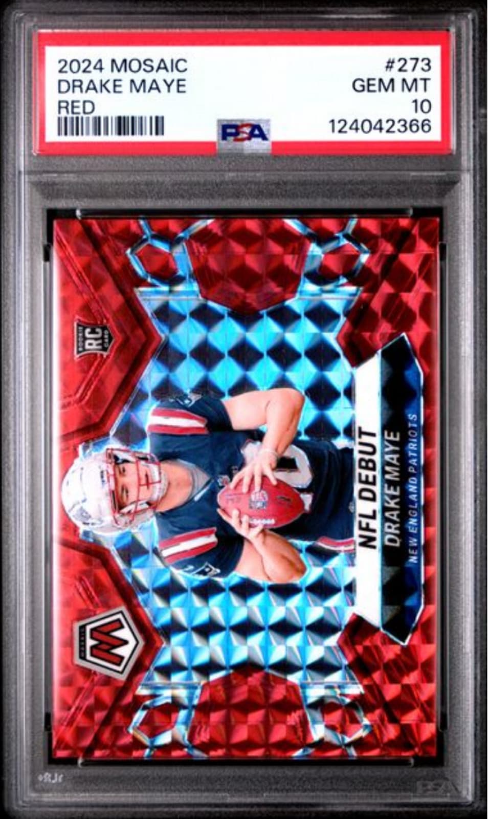 Drake Maye Red 2024 Panini Mosaic 2024 Panini Mosaic