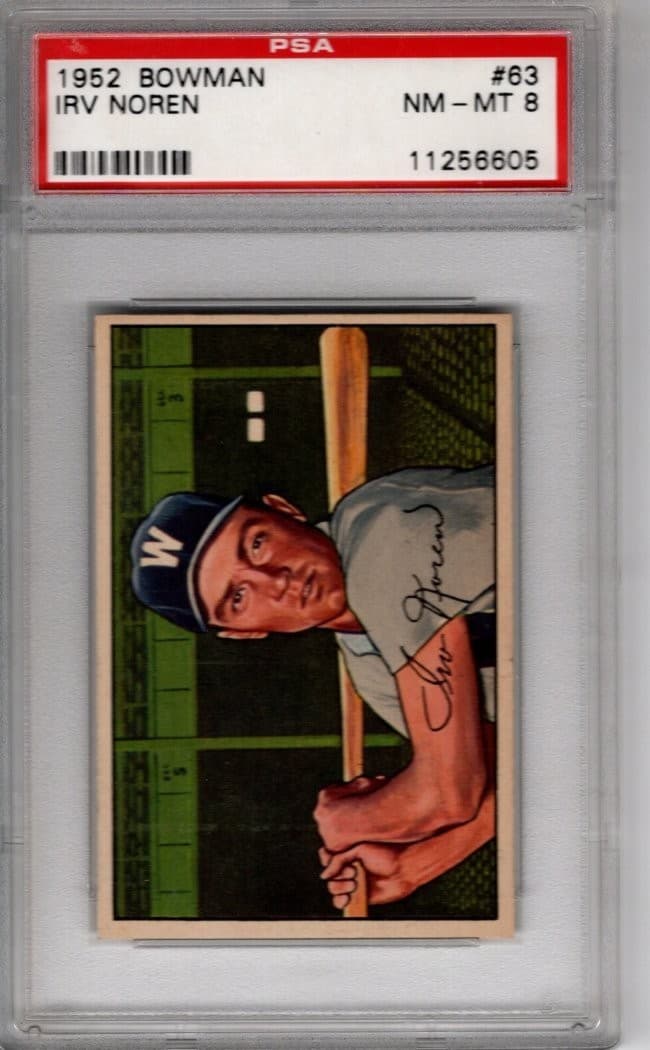 Irv Noren trading card