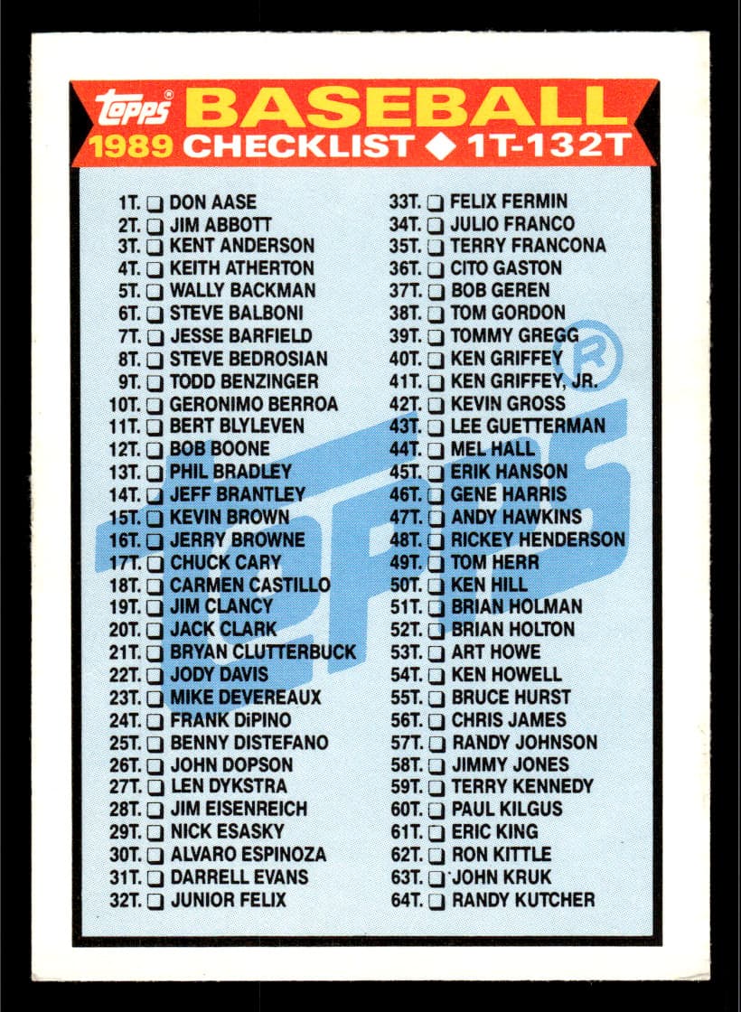 Traded Series 1989 Topps