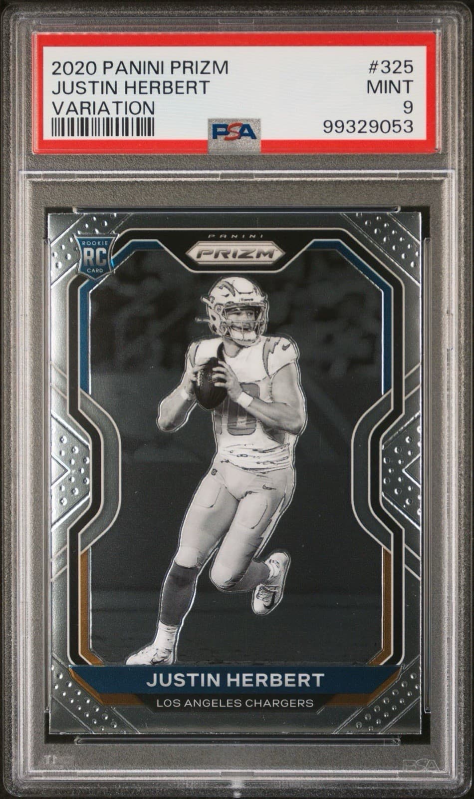 Justin Herbert Negative 2020 Panini Prizm 2020 Panini Prizm