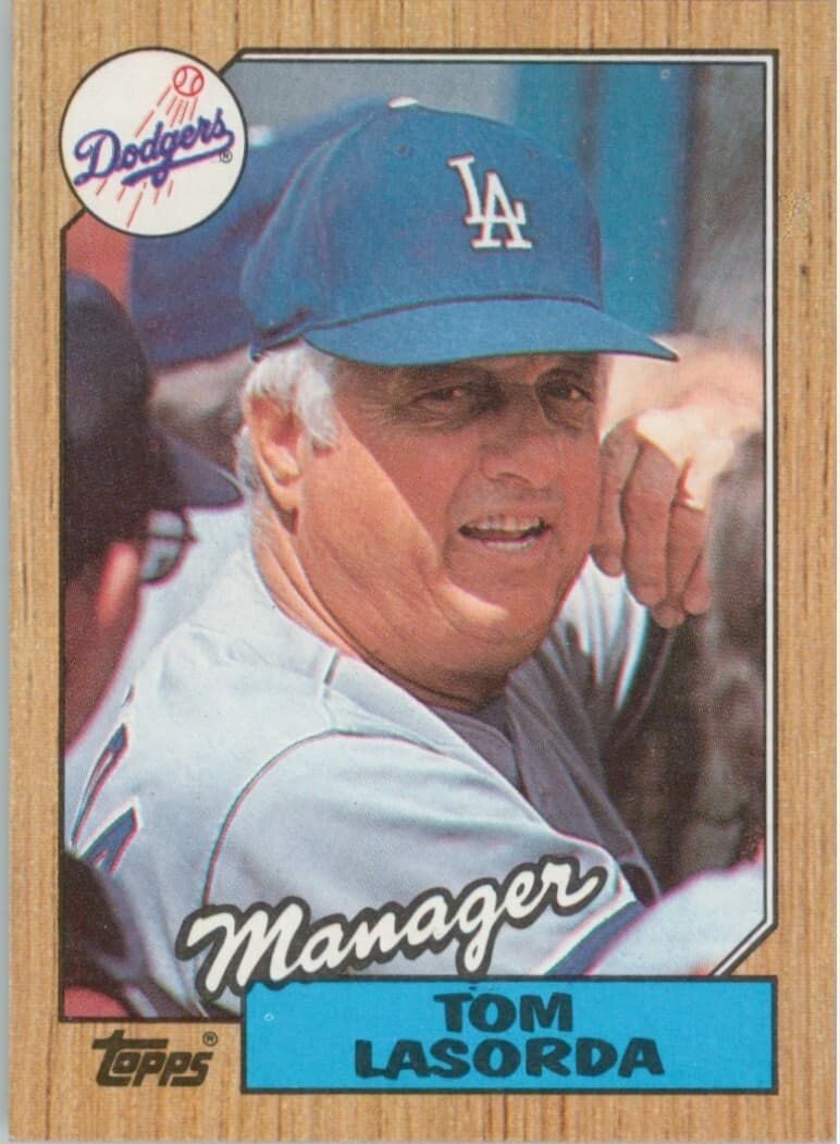 Tom Lasorda trading card
