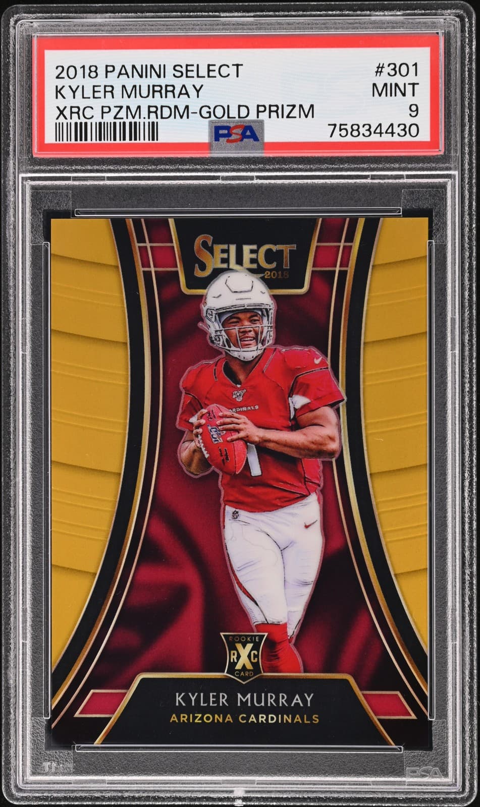 Kyler Murray Gold 2018 Panini Select 2018 Panini Select