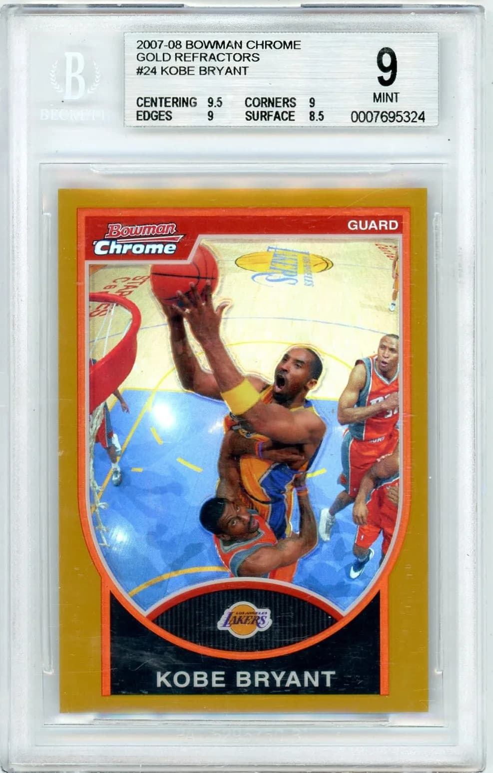 Refractors Gold Kobe 2007 Bowman Chrome 2007 Bowman Chrome gold