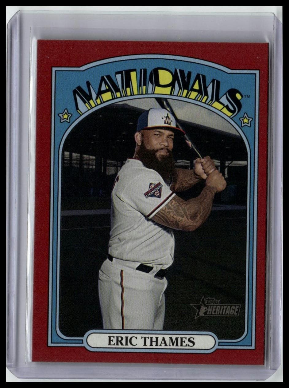Eric Thames Red 2021 Topps Heritage 2021 Topps Heritage