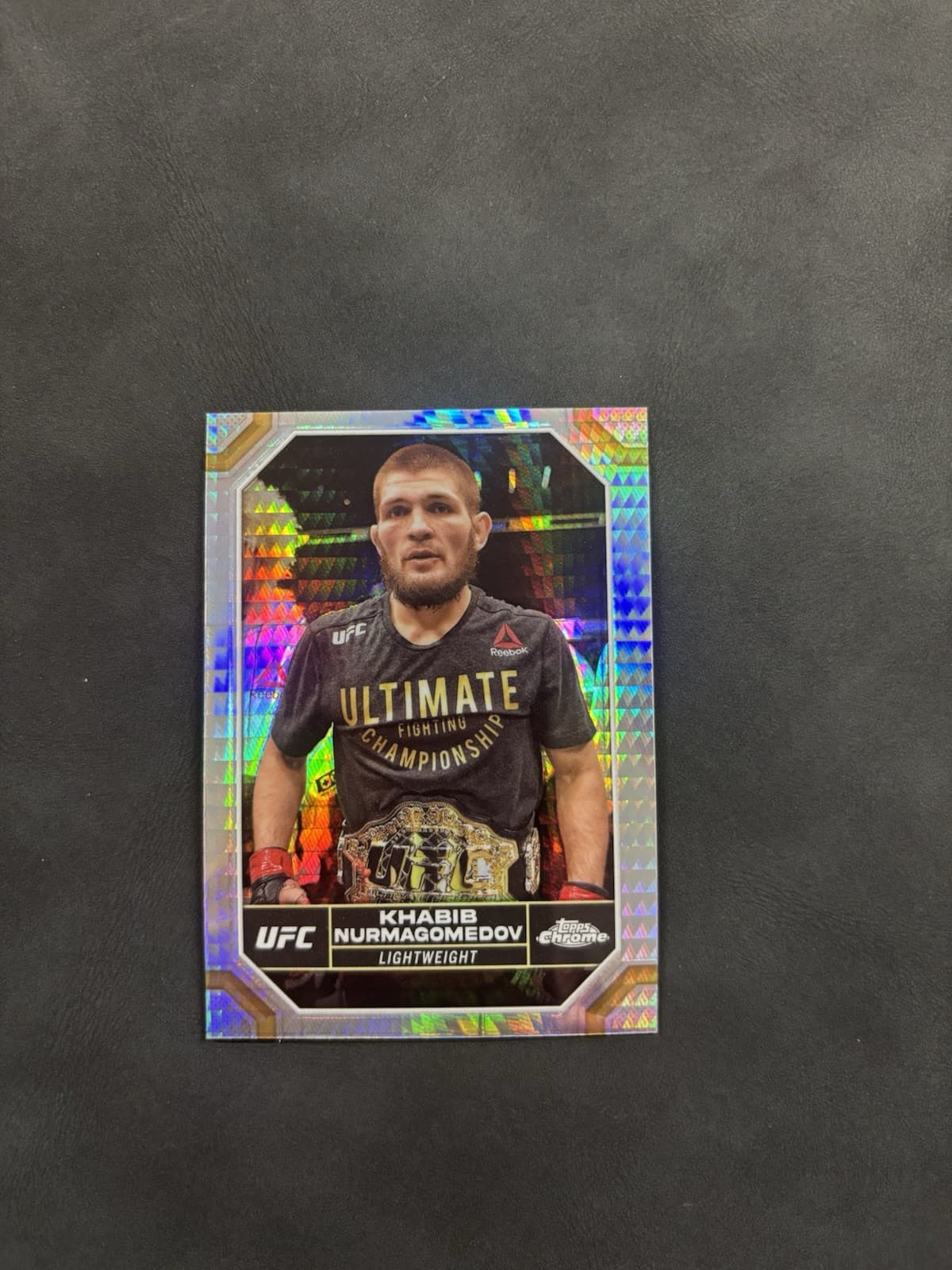 Khabib Nurmagomedov Prism 2024 Topps Chrome 2024 Topps Chrome refractor