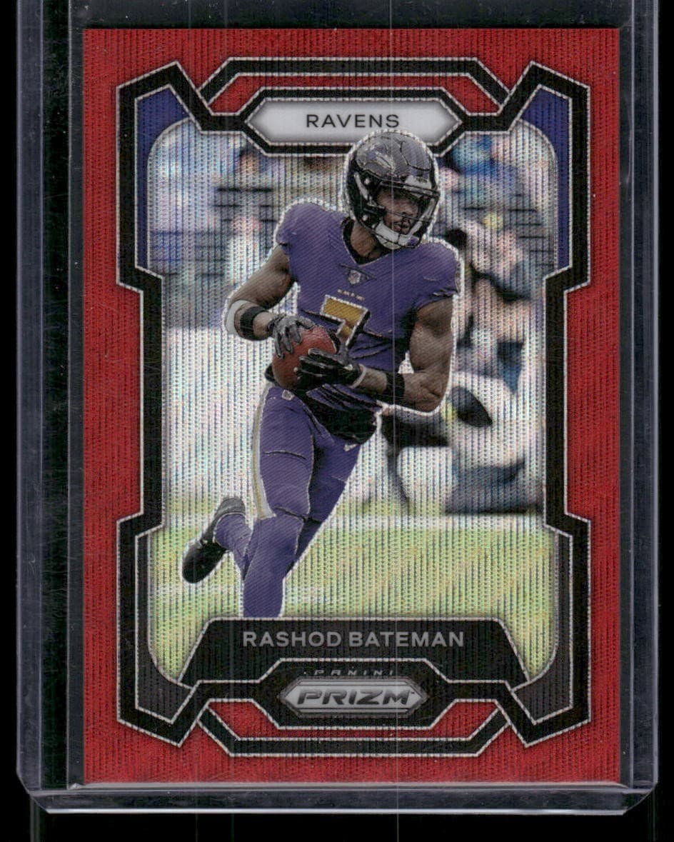 Rashod Bateman Red 2023 Panini Prizm 2023 Panini Prizm red-wave