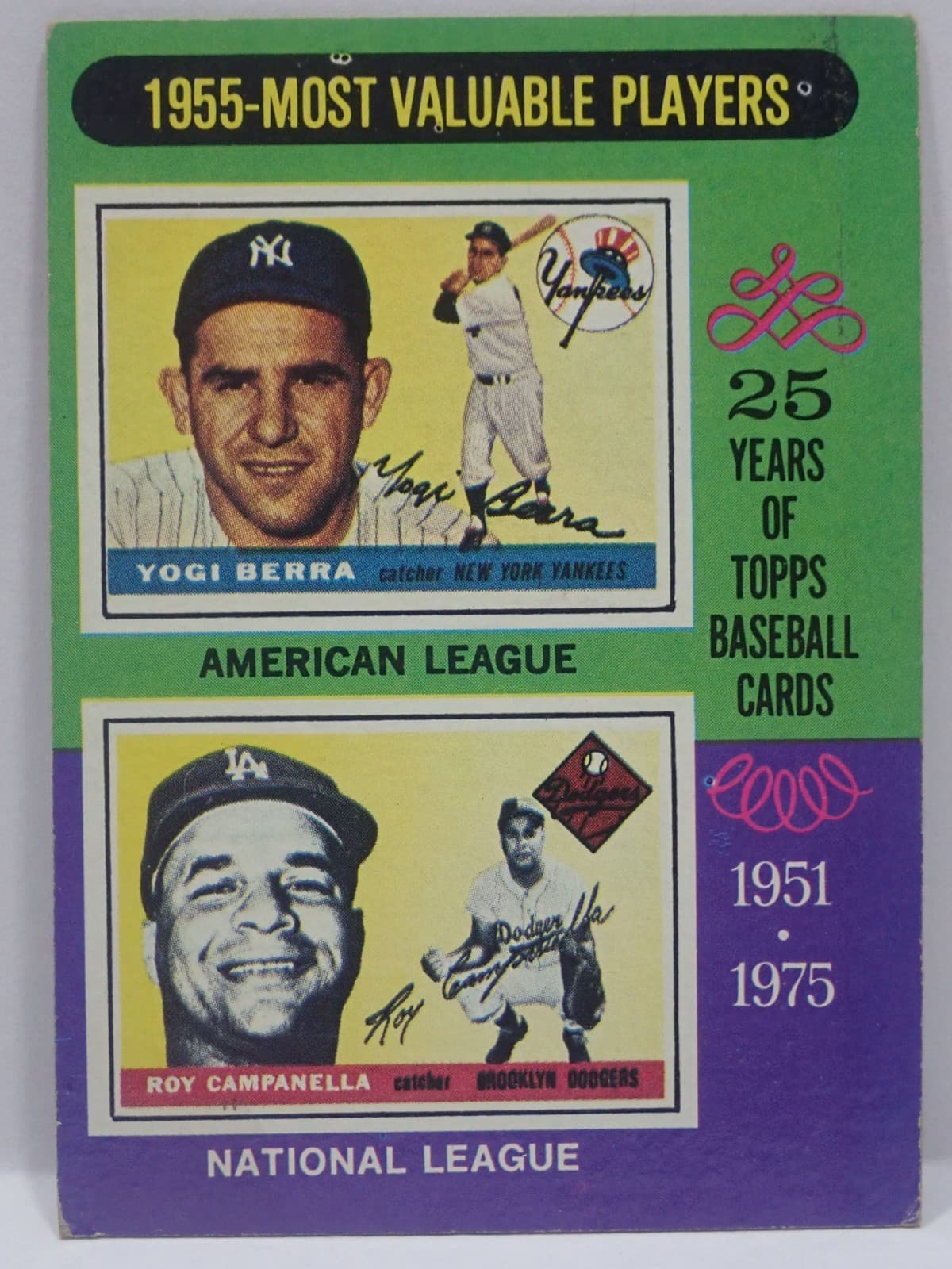 MVPs YOGI BERRA ROY CAMPENELLA 1955 Topps