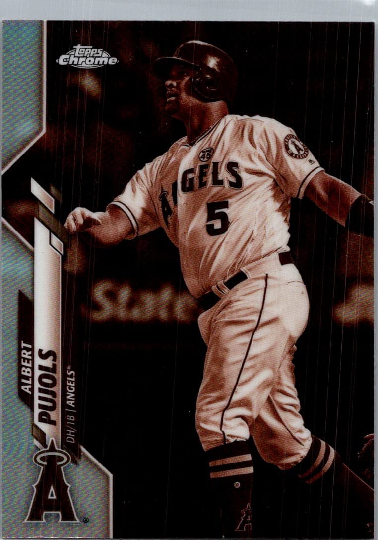 Albert Pujols Sepia 2020 Topps Chrome 2020 Topps Chrome refractor