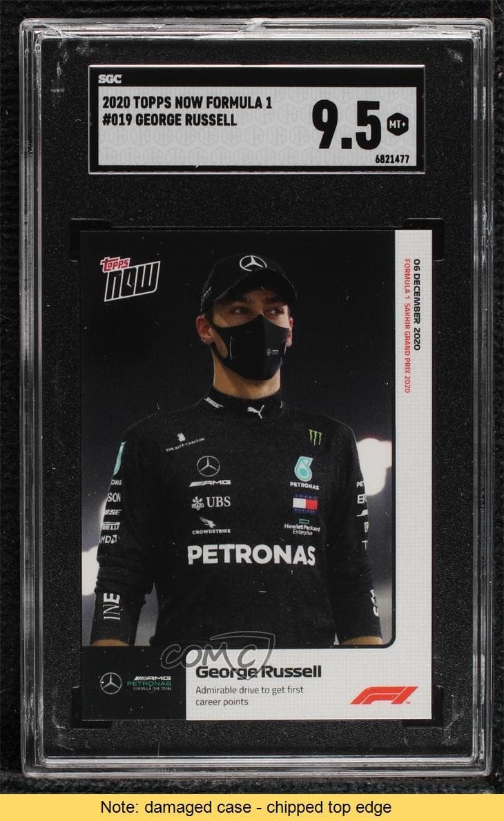 George Russell 2020 Topps Chrome F1 rookie card