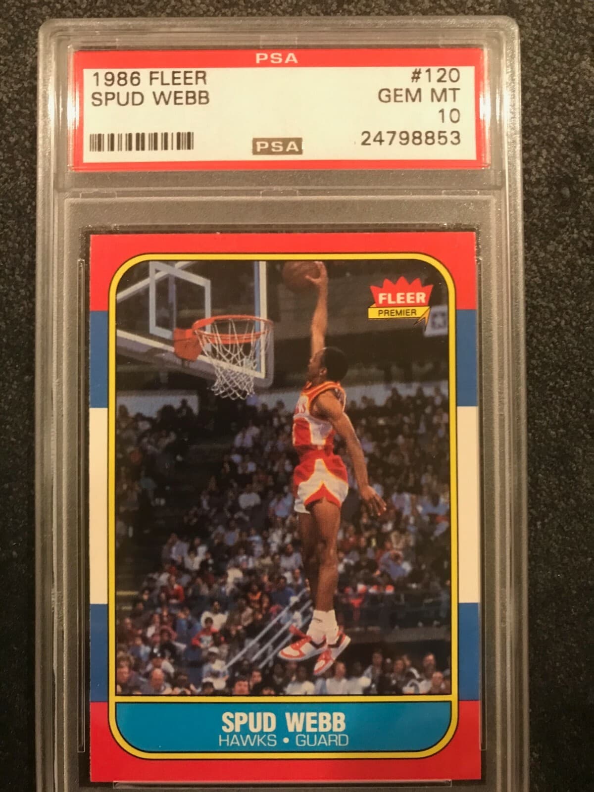 Basketball Spud Webb 1986 Fleer