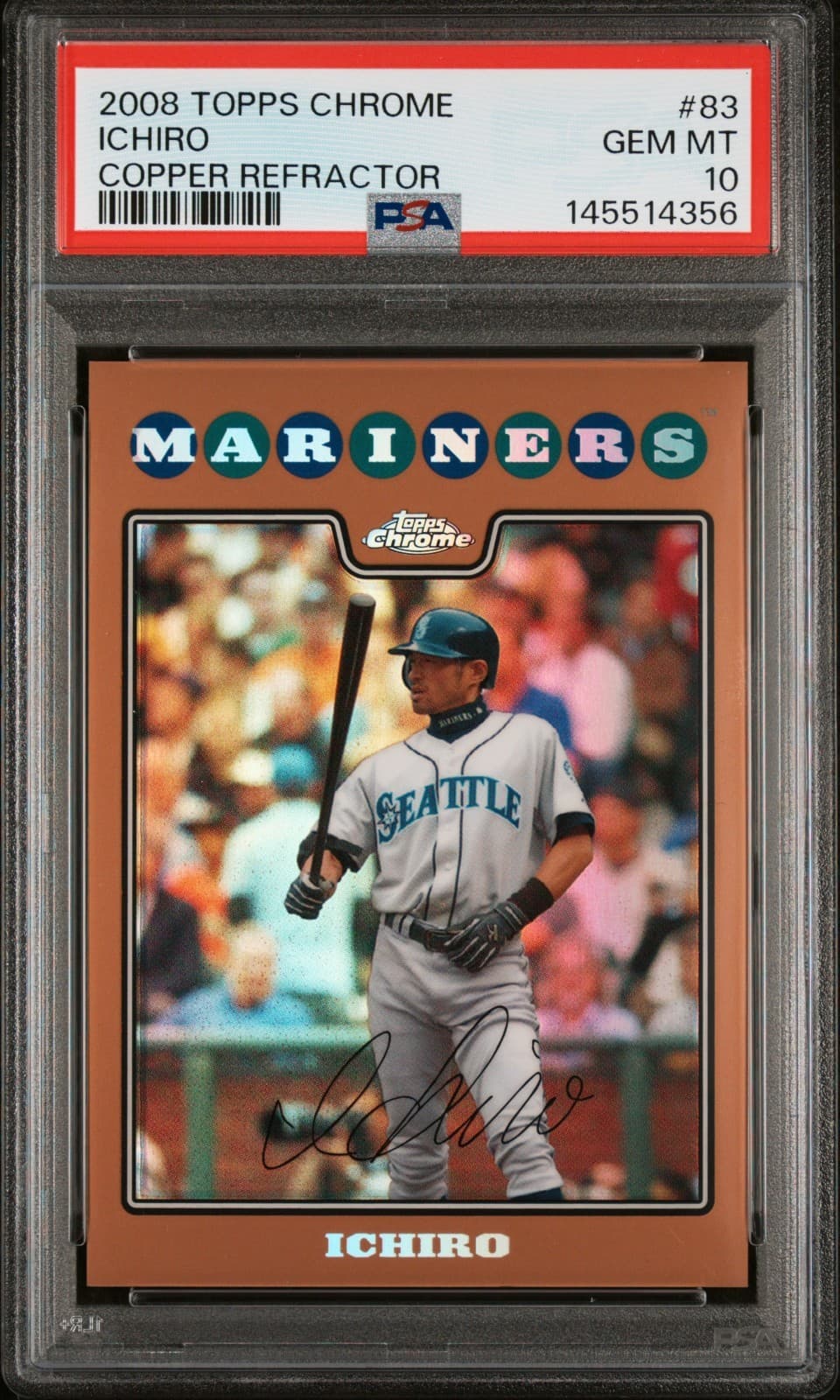 Ichiro Suzuki Copper 2008 Topps Chrome 2008 Topps Chrome refractor