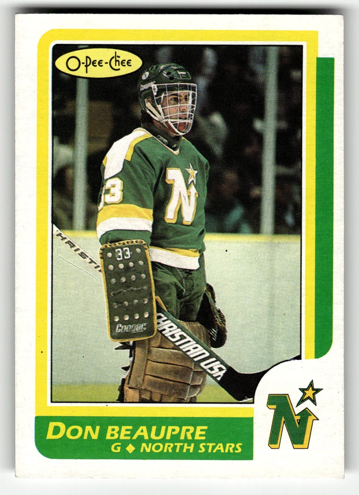 Don Beaupre 1986 topps O-Pee-Chee