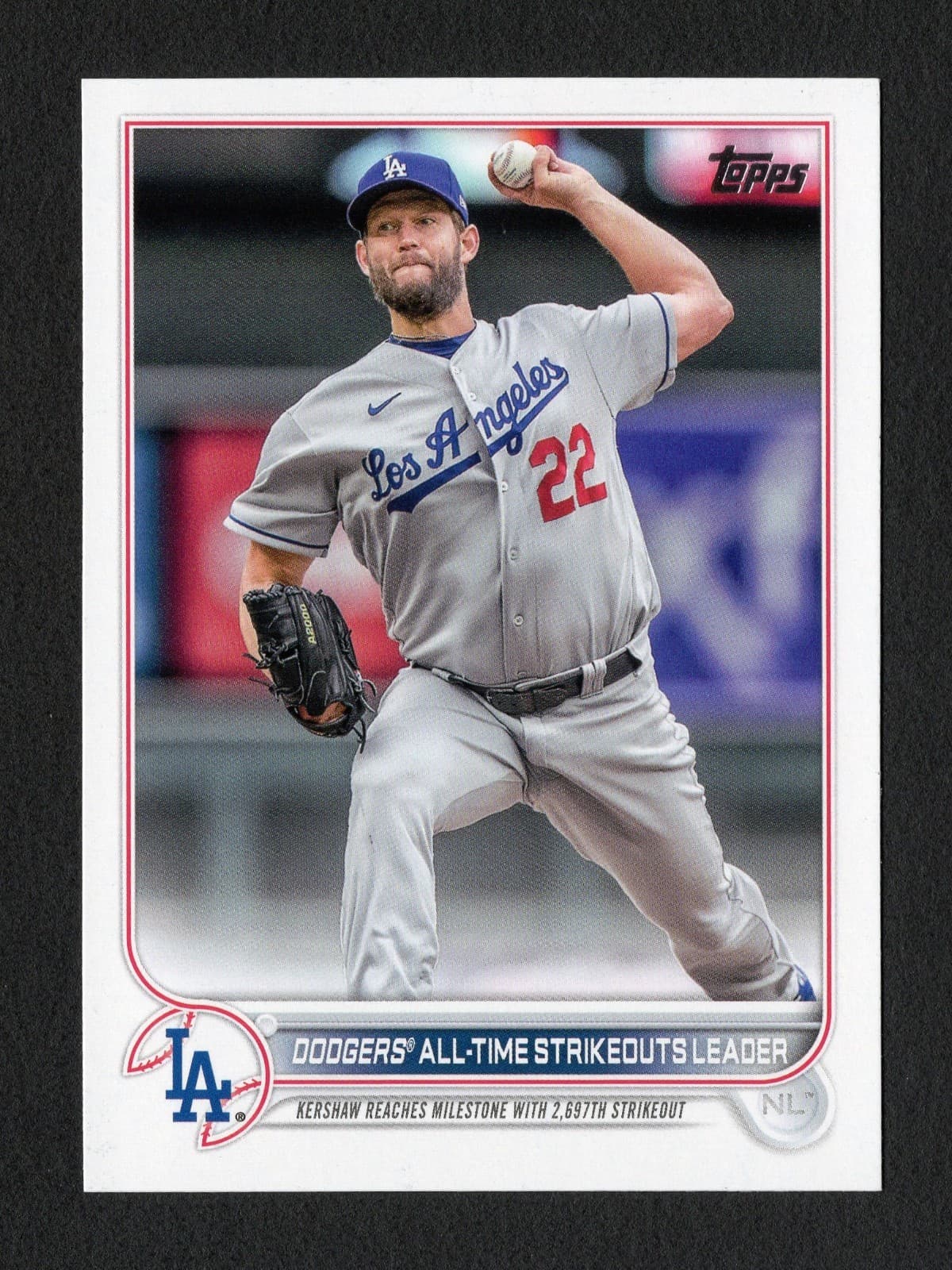 Dodgers All-Time Strikeouts Leader (Clayton Kershaw) #US309