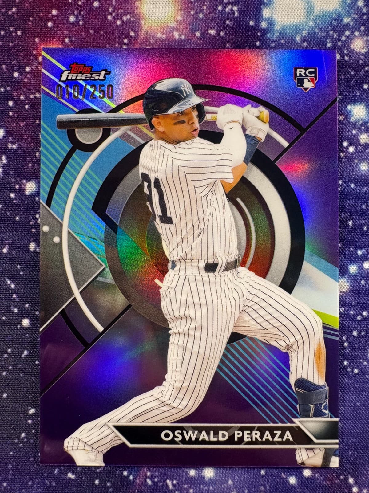 Oswald Peraza Purple 2023 Topps Finest 2023 Topps Finest purple-refractor