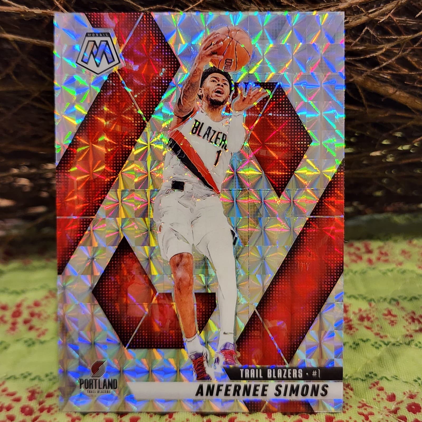 Anfernee Simons Silver 2024 Panini Mosaic