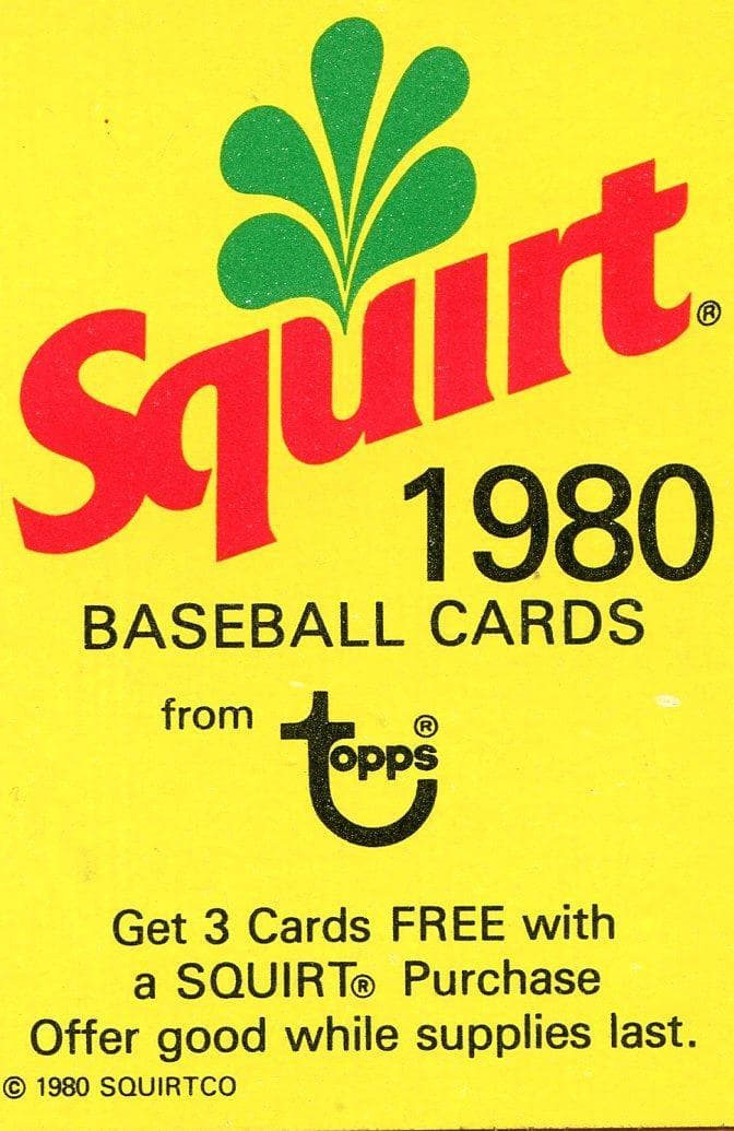 Baseball Squirt Promo 1980 Topps