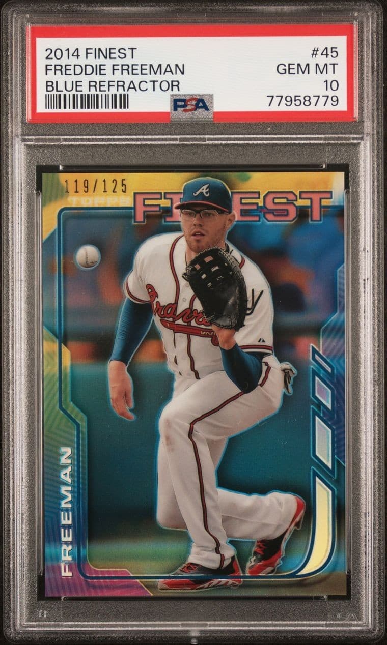 Freddie Freeman Blue 2014 Topps Finest 2014 Topps Finest blue-refractor