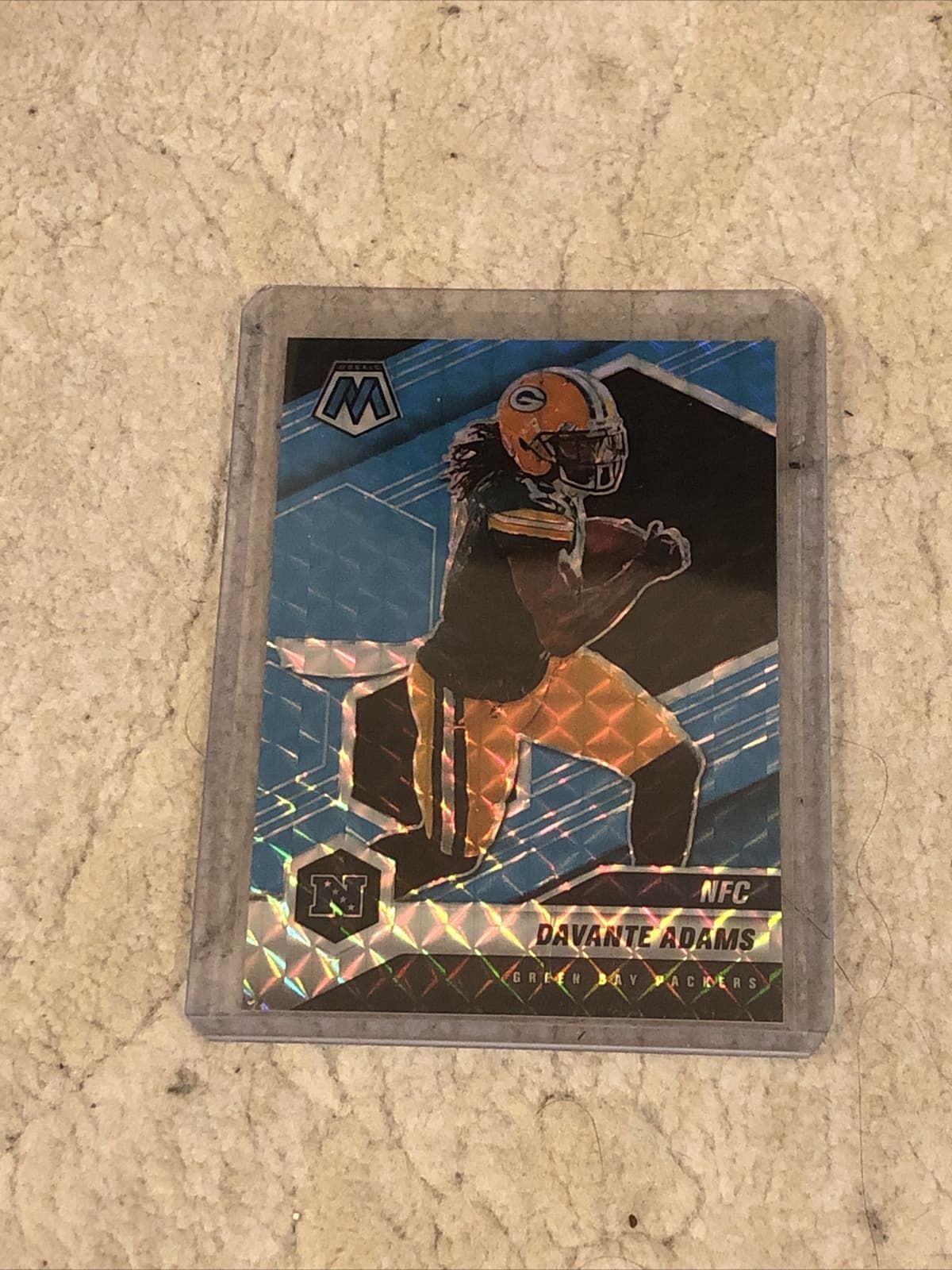 Football Blue Fluorescent 2021 Panini Mosaic