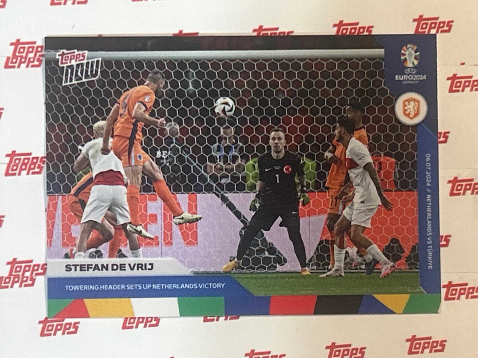 NOW UEFA EURO Stefan de Vrij ~ 2024 Topps 2024 Topps