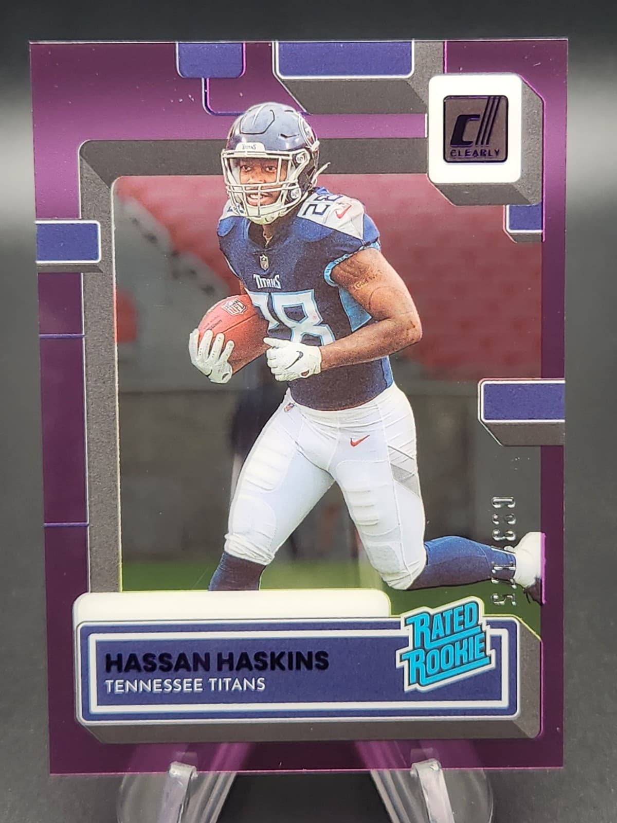 Hassan Haskins Clearly 2022 Panini 2022 Panini purple