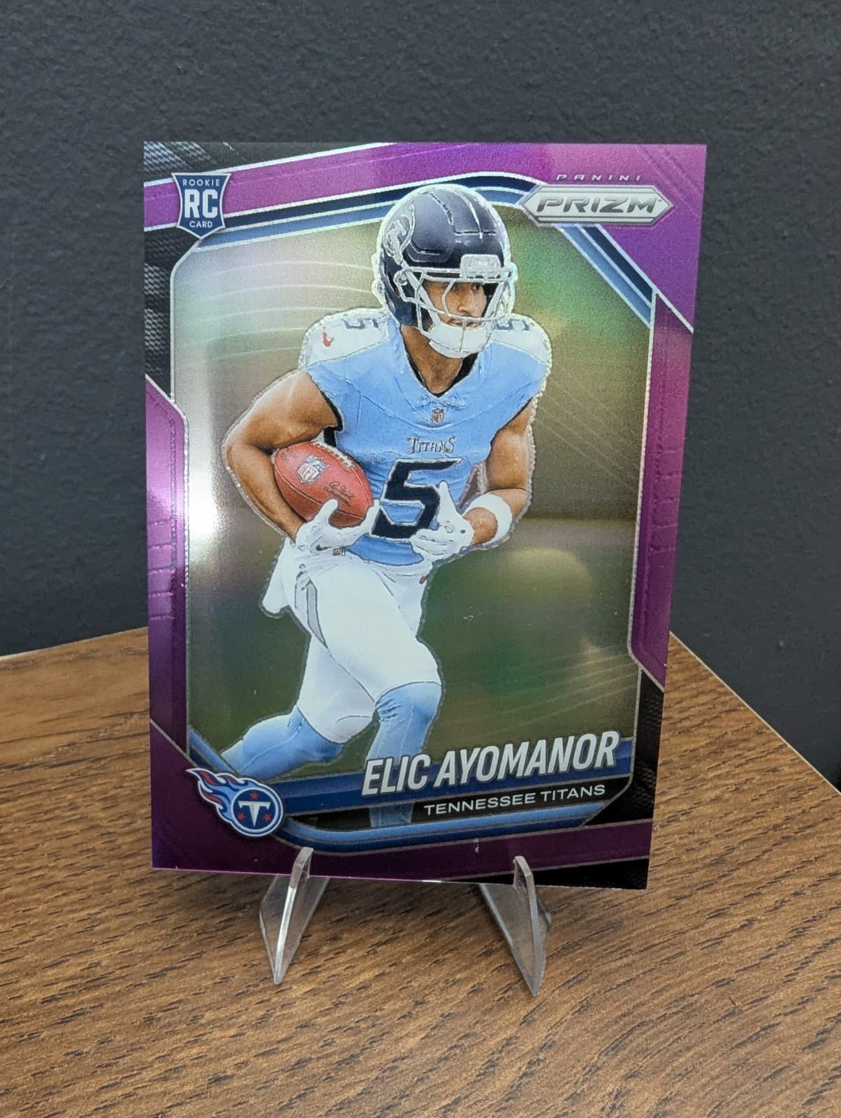 Rookies Elic Ayomanor 2025 Panini Prizm 2025 Panini Prizm red-wave example 2