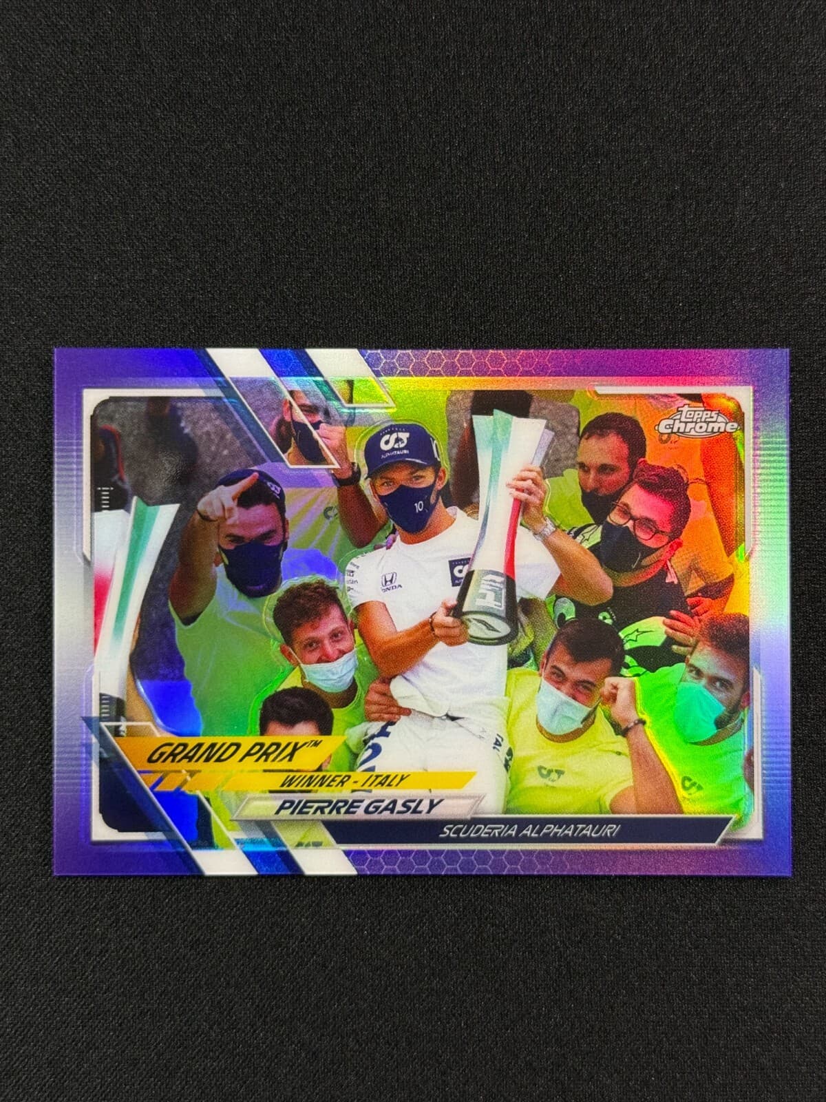 Winners Pierre Gasly 2021 Topps Chrome 2021 Topps Chrome purple-refractor