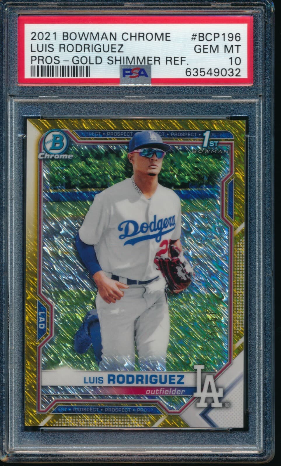 LUIS RODRIGUEZ GOLD SHIMMER #/ 2021 Bowman Chrome 2021 Bowman Chrome