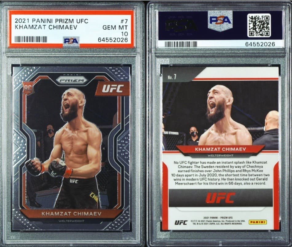 Khamzat Chimaev trading card