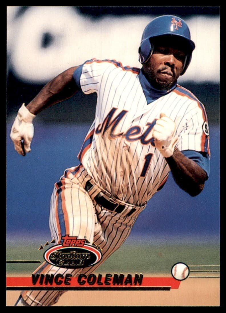 Vince Coleman 1993 Topps Stadium Club 1993 Topps Stadium Club