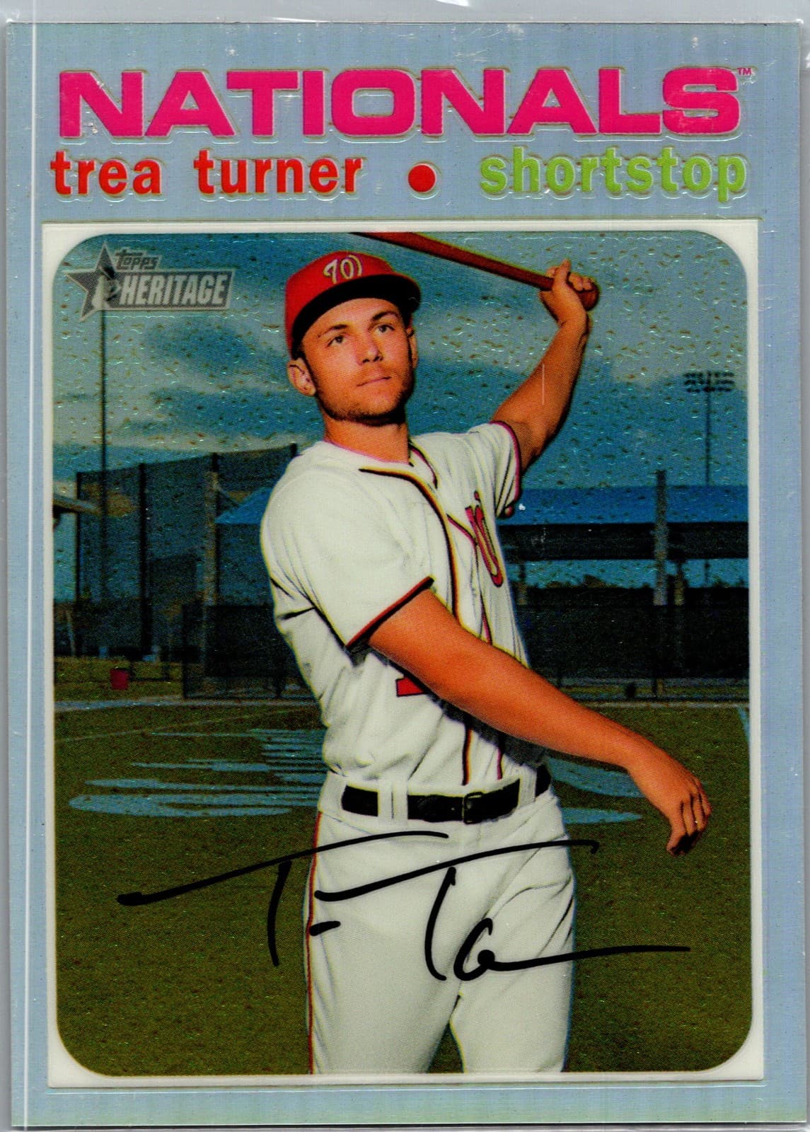 Trea Turner White 2020 Topps Heritage 2020 Topps Heritage