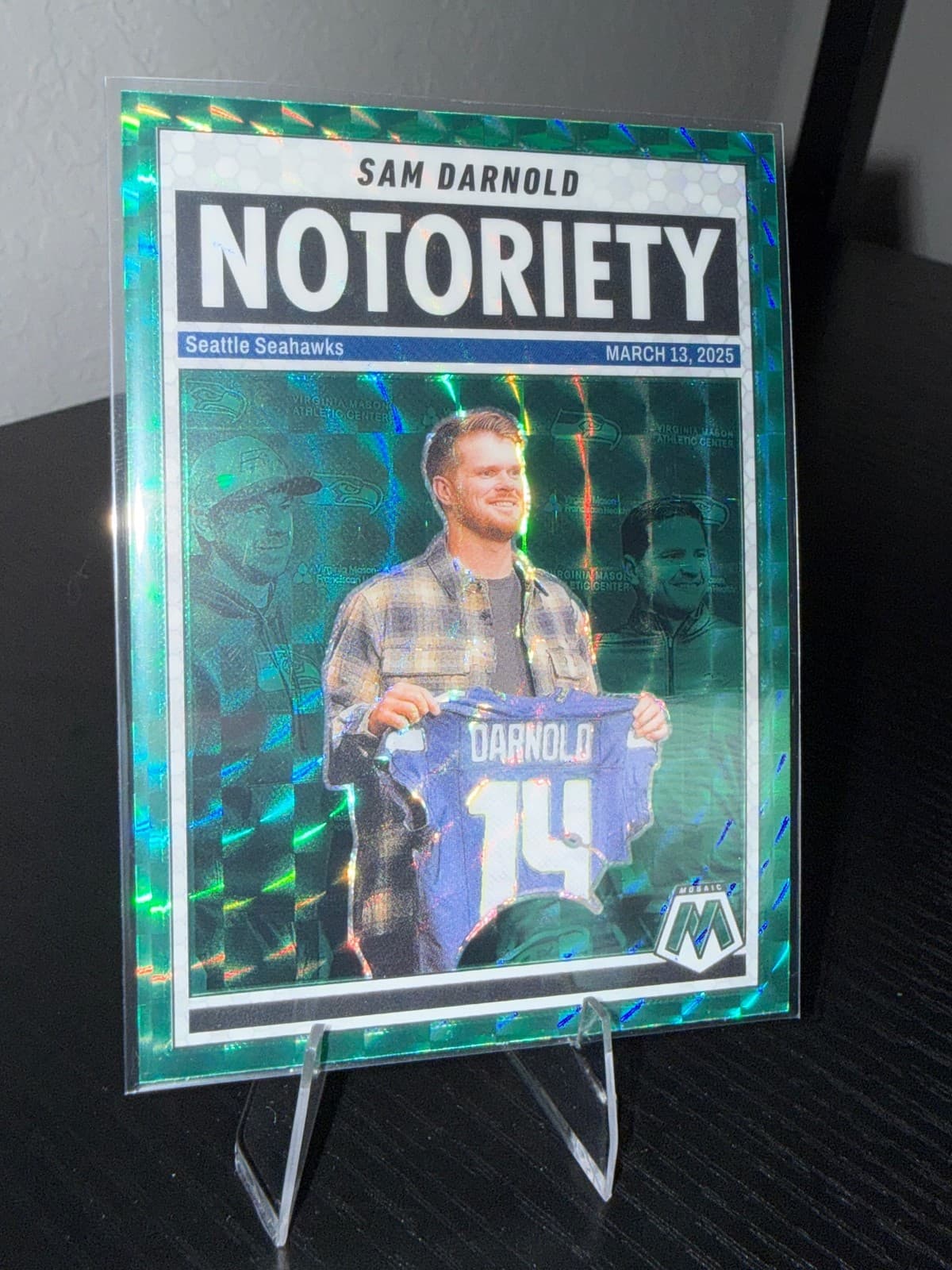 Sam Darnold Notoriety 2025 Panini Mosaic