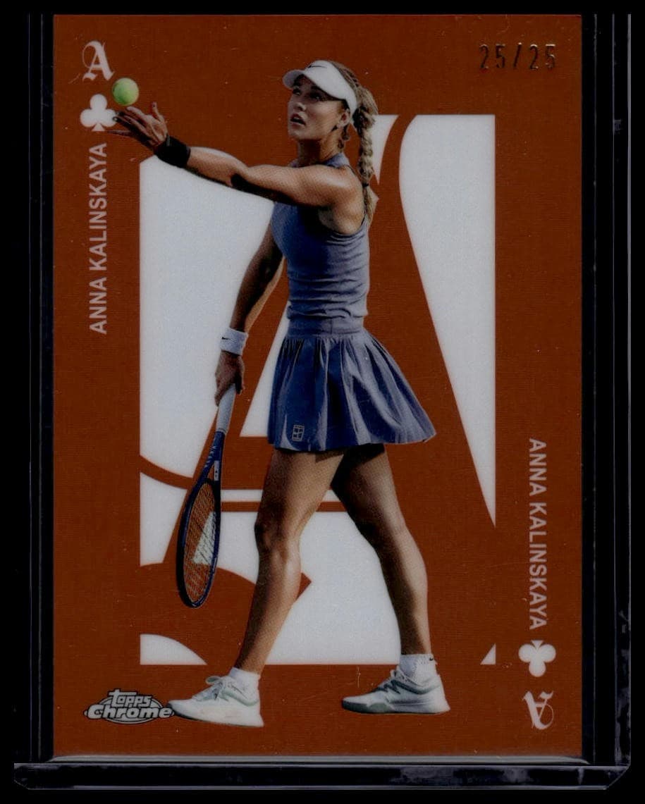 Anna Kalinskaya Aces 2025 Topps Chrome 2025 Topps Chrome orange-refractor