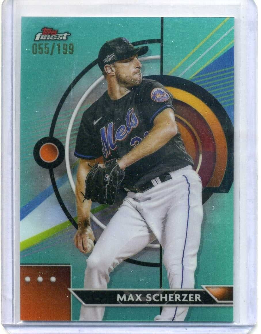Max Scherzer Aqua 2023 Topps Finest 2023 Topps Finest aqua-refractor