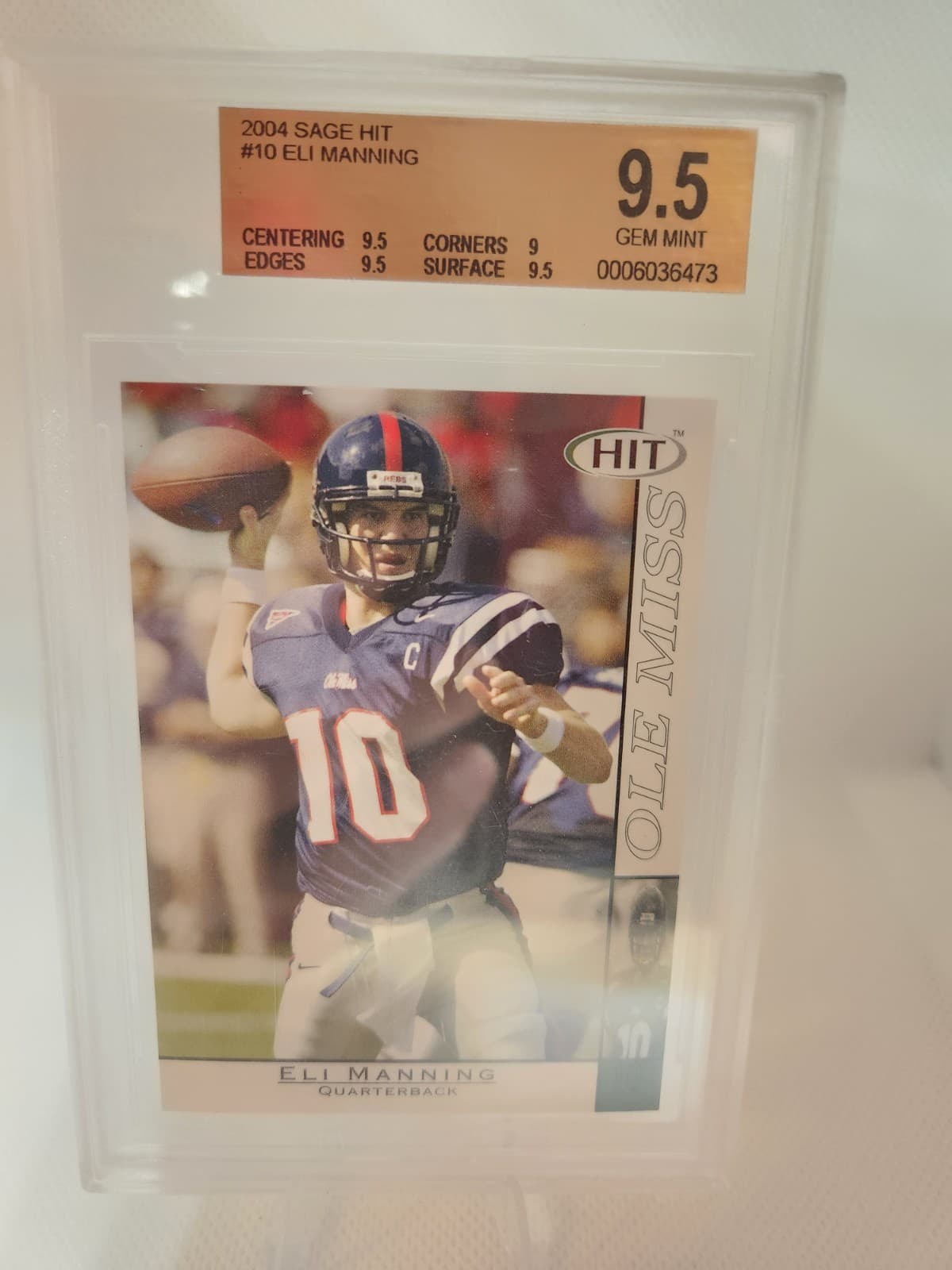 Hit Eli Manning 2004 Unknown 2004 Unknown