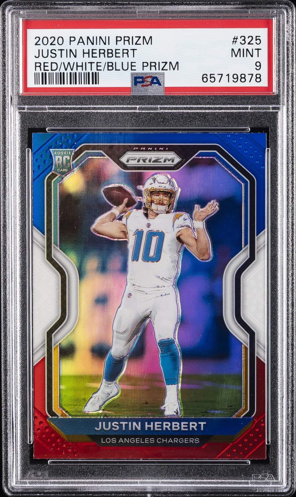 RED/WHITE/BLUE JUSTIN HERBERT 2020 Panini Prizm 2020 Panini Prizm