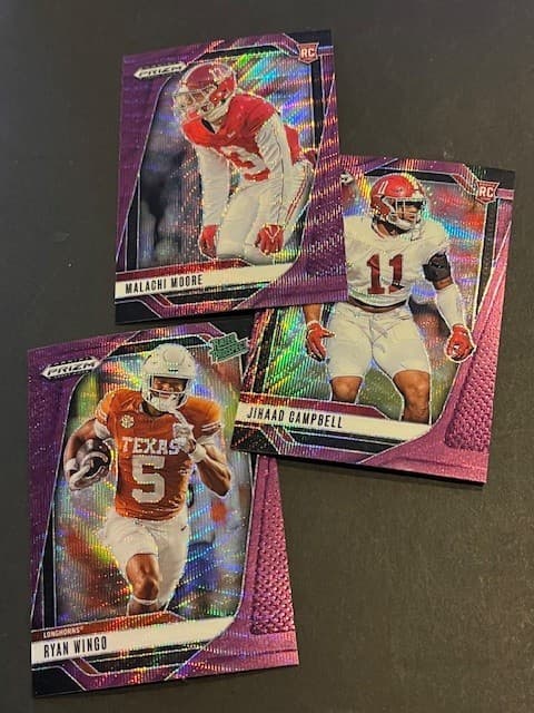 Purple Wave Football 2025 Panini Prizm 2025 Panini Prizm
