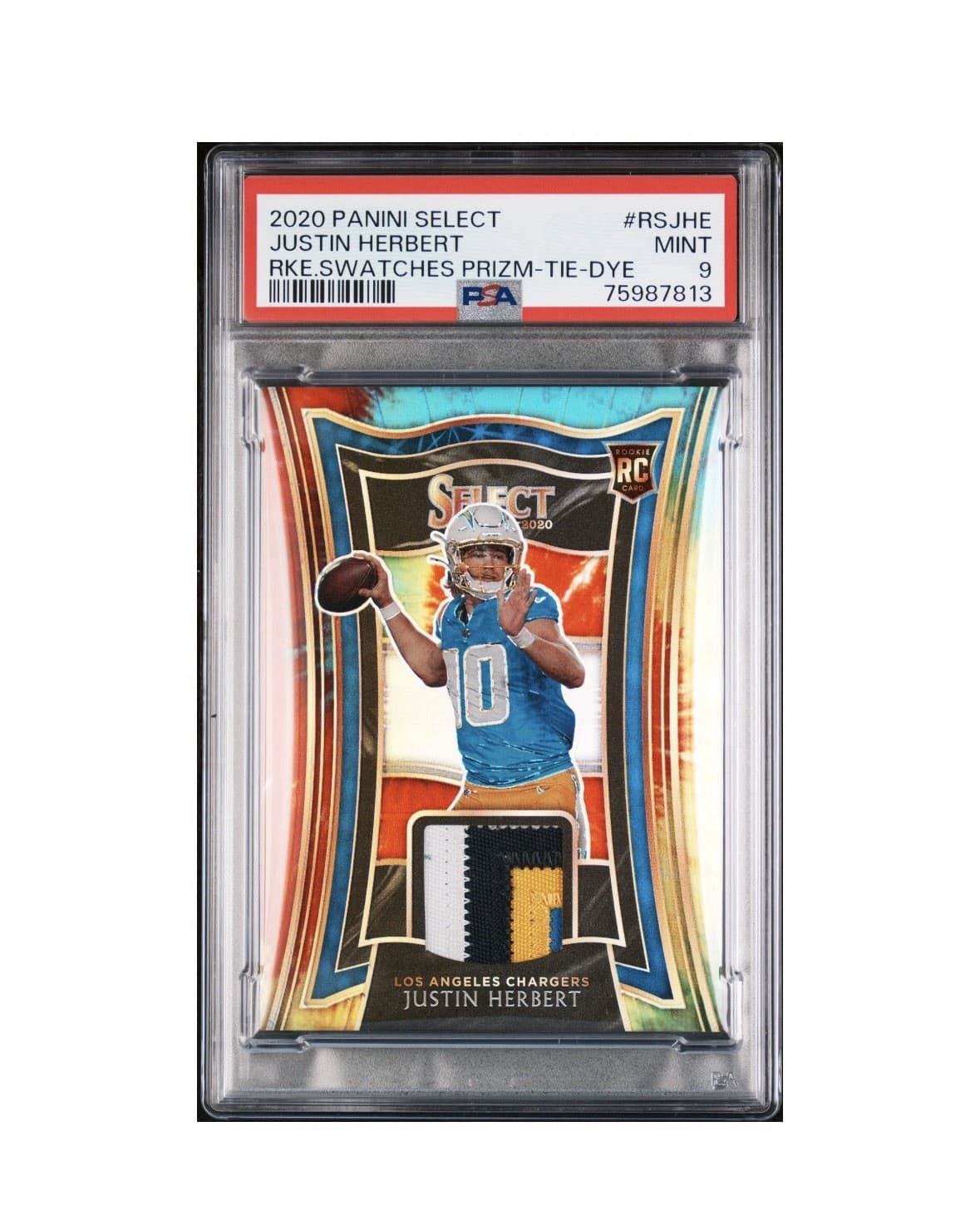 Swatches Justin Herbert 2020 Panini Select 2020 Panini Select