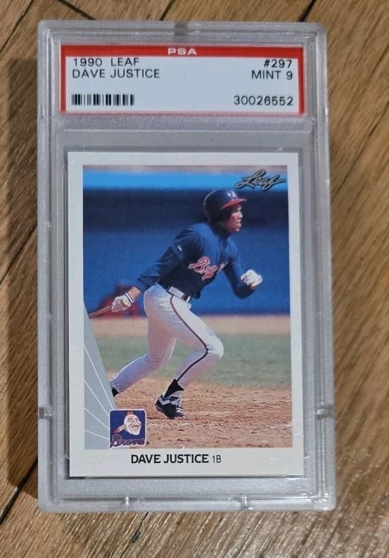 Dave Justice 1990 Leaf 1990 Leaf