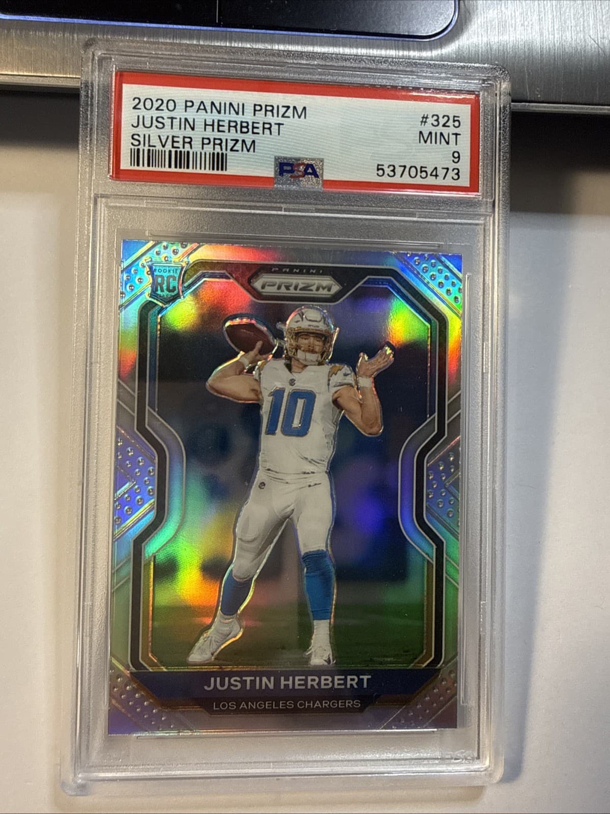 Justin Herbert Silver 2020 Panini Prizm