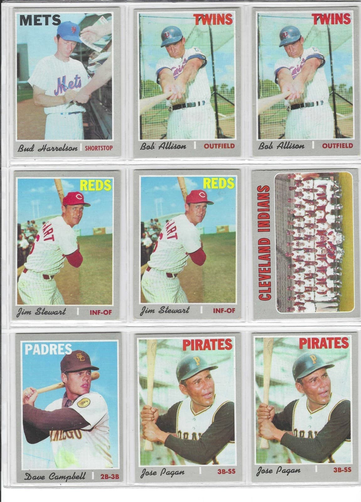 BASEBALL HIGH NUMBER SINGLES ( 1970 Topps
