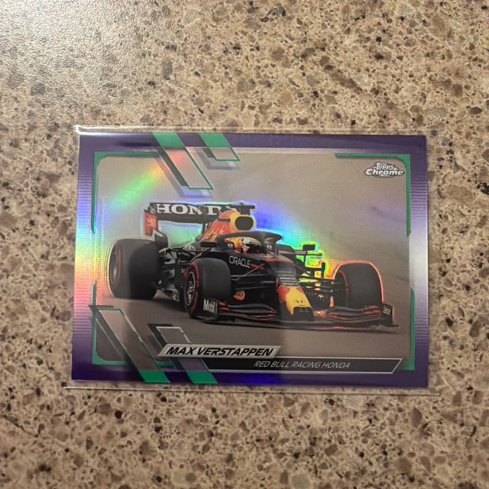 Cars Max Verstappen 2021 Topps Chrome 2021 Topps Chrome gold example 2