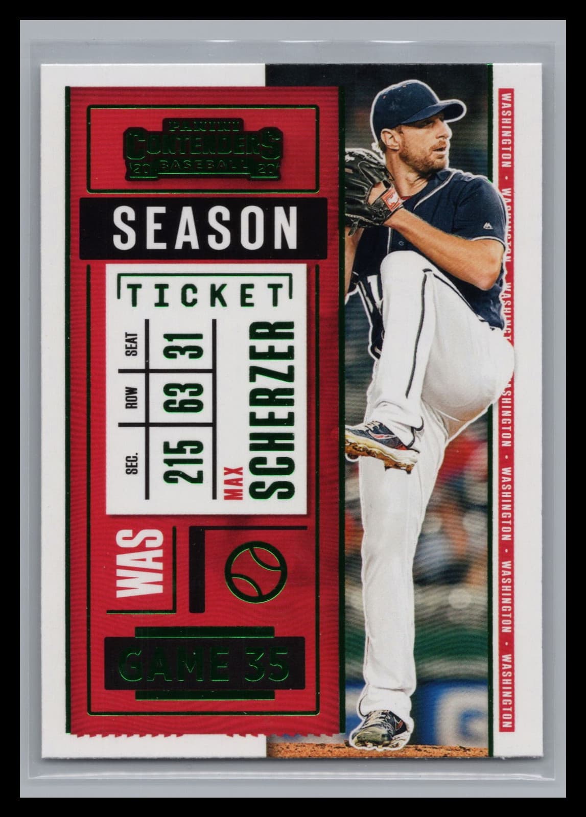 Baseball Max Scherzer 2020 Panini Contenders 2020 Panini Contenders