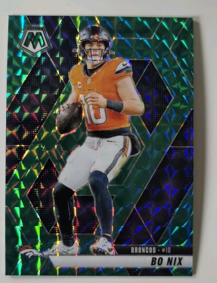 Bo Nix Green 2025 Panini Mosaic 2025 Panini Mosaic