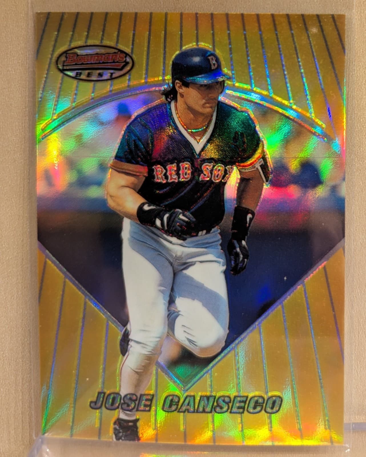 Jose Canseco Red 1996 Bowman 1996 Bowman gold-refractor