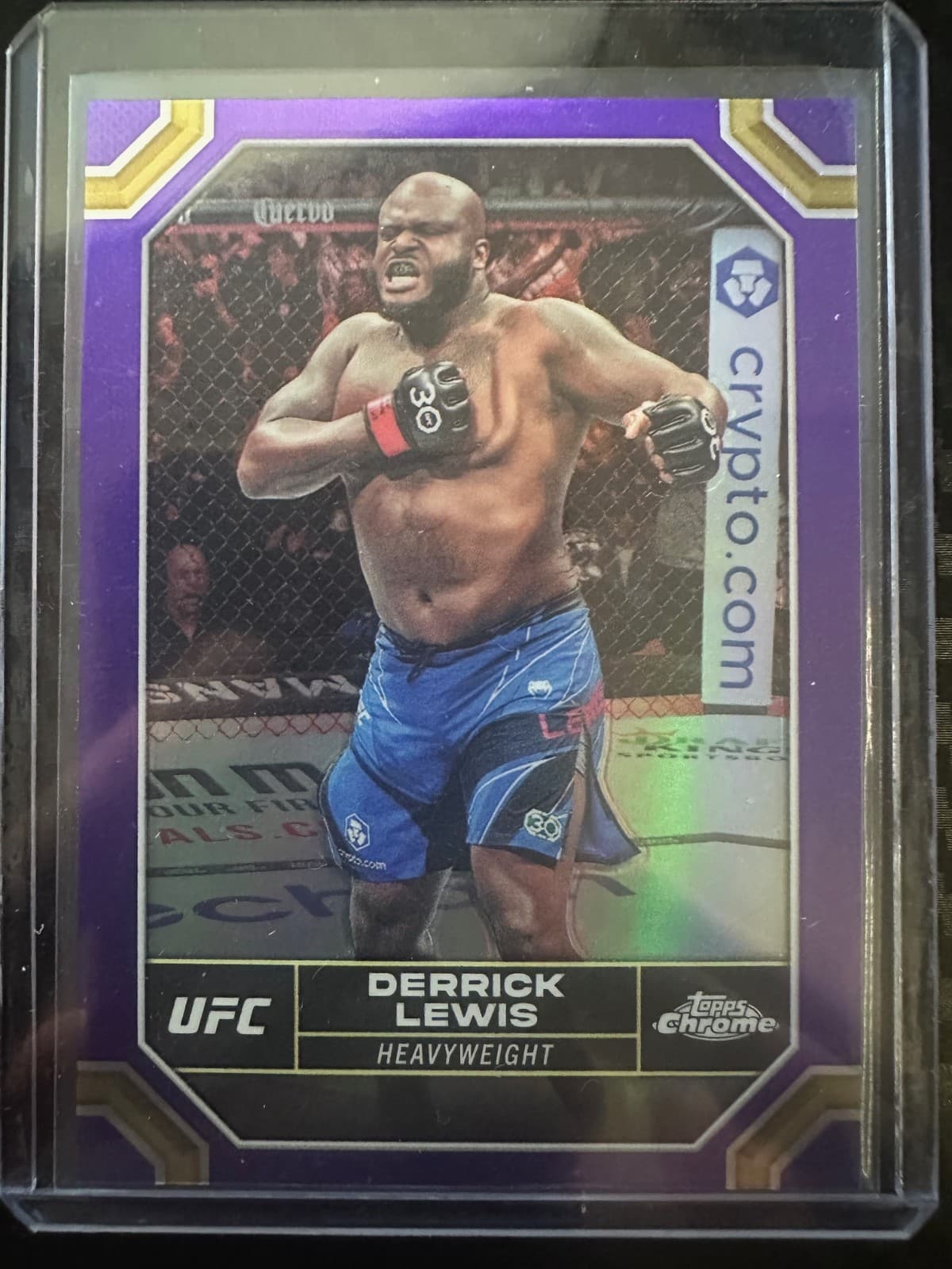 Derrick Lewis 2024 Topps Chrome 2024 Topps Chrome purple-refractor