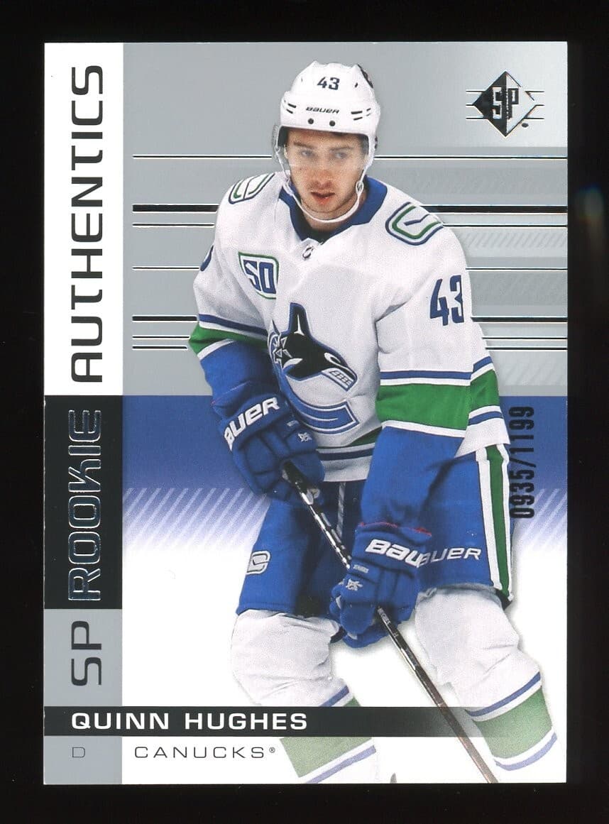 -20 HOCKEY QUINN HUGHES AUTHEN 2019 Upper Deck SP 2019 Upper Deck SP
