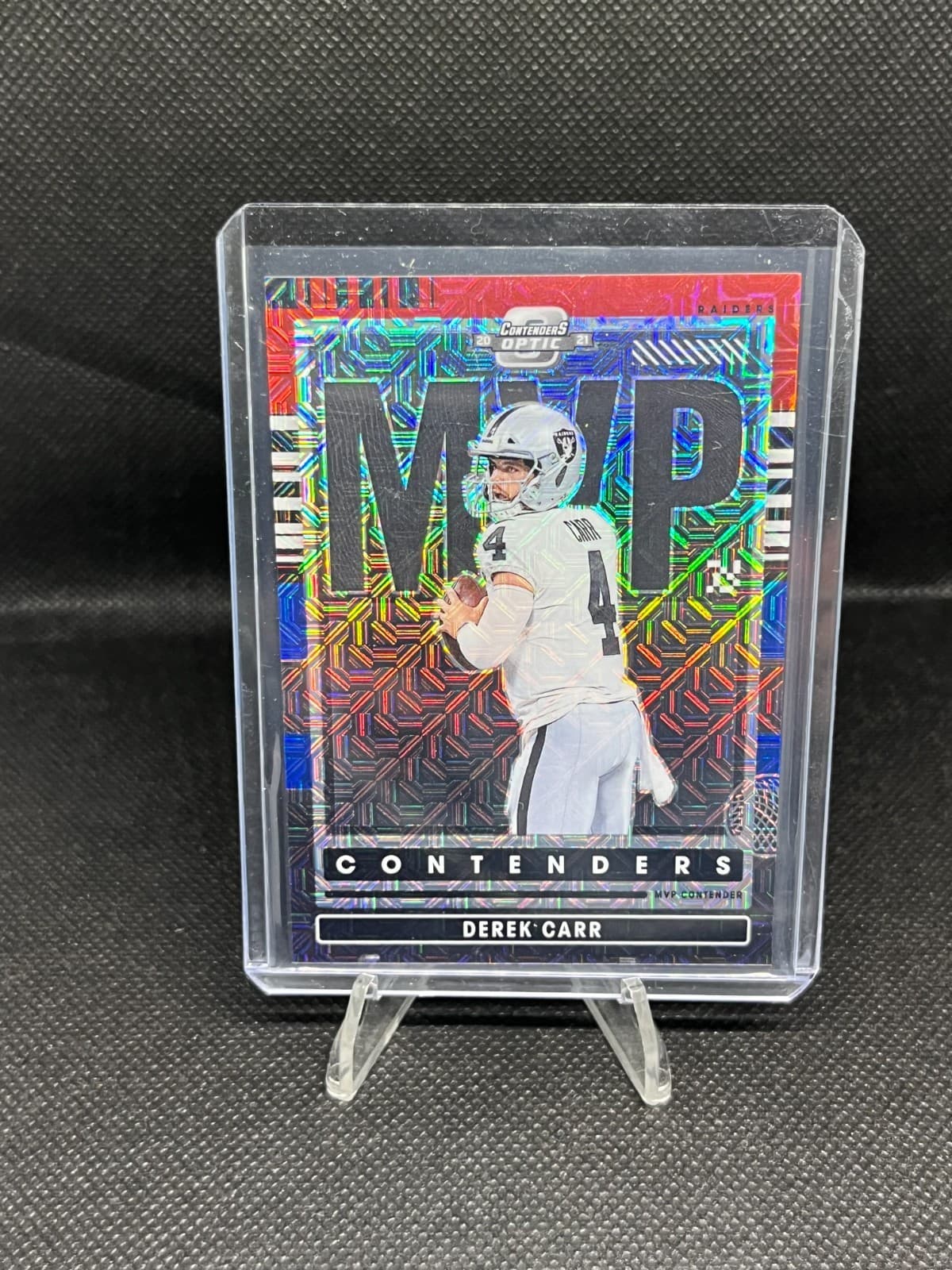 Derek Carr Red 2021 Panini Contenders 2021 Panini Contenders blue-red