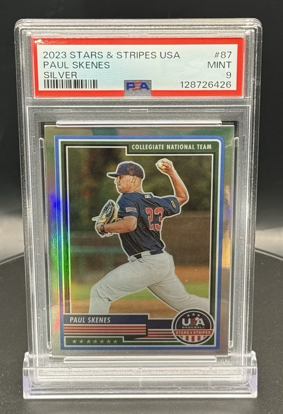 Stars and Stripes PAUL SKENES 2023 Panini 2023 Panini refractor-silver